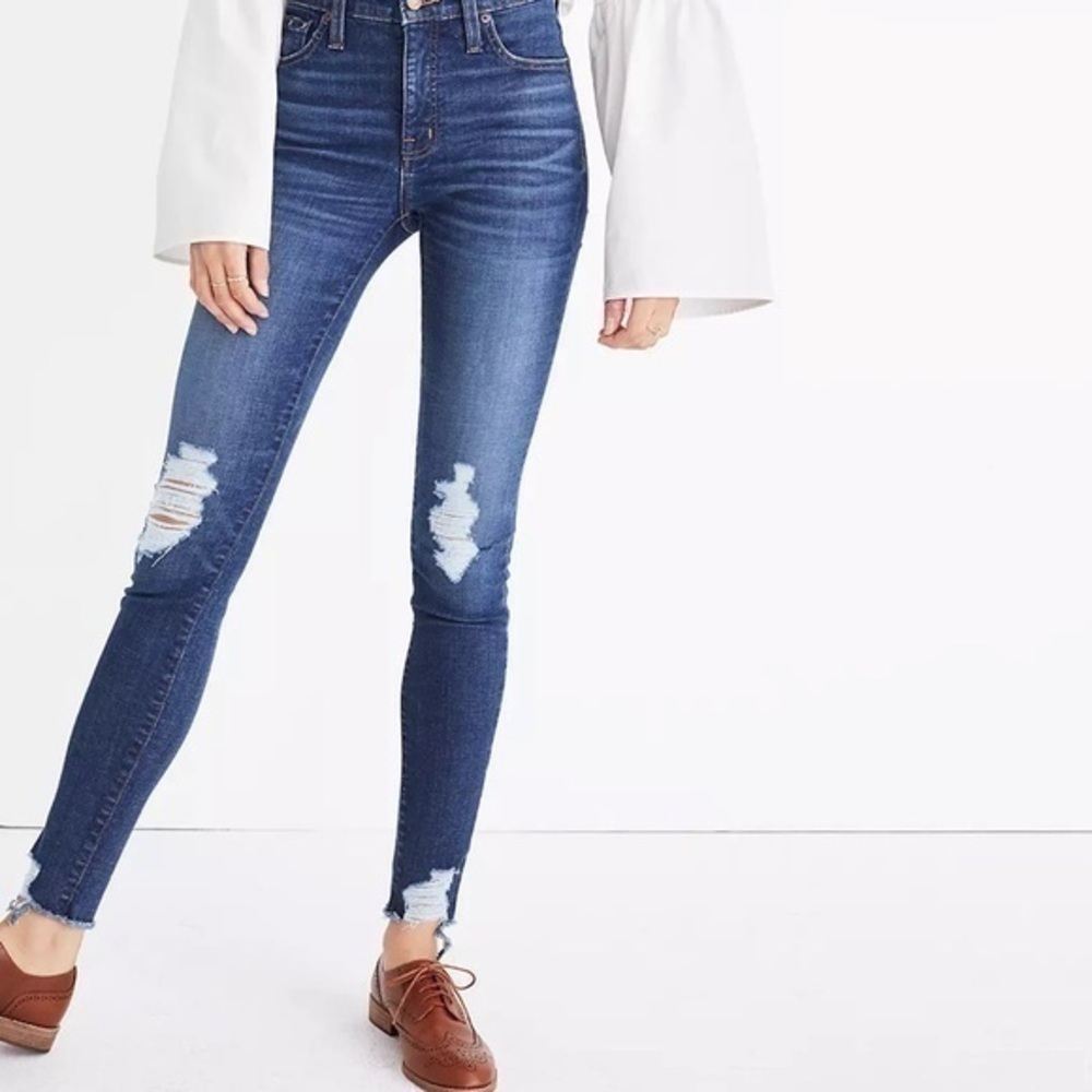 Madewell • 9" High-Rise Skinny Jeans: Destructed Edition